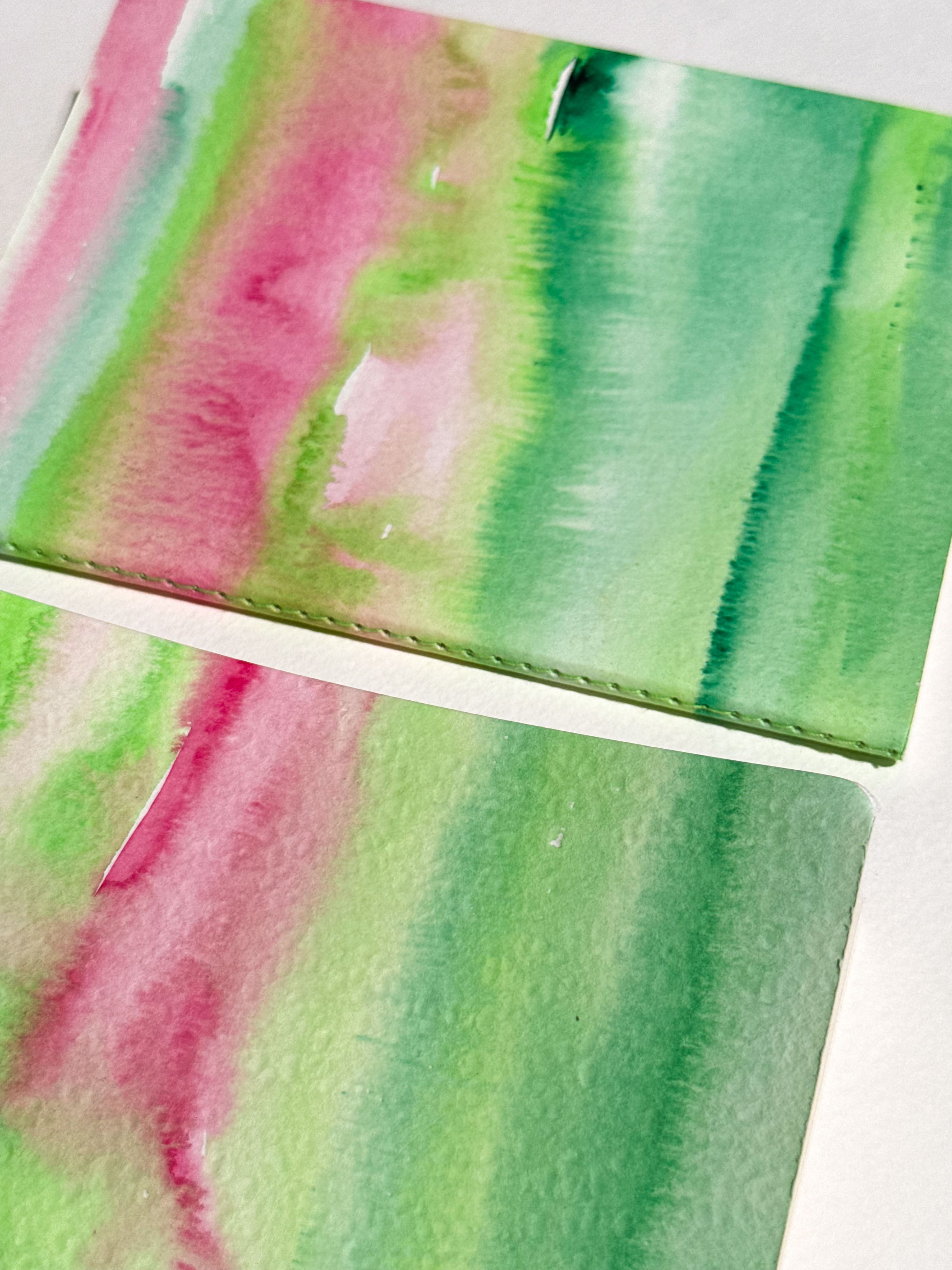 Hand-Painted Soft Cover Notebook – Aurora