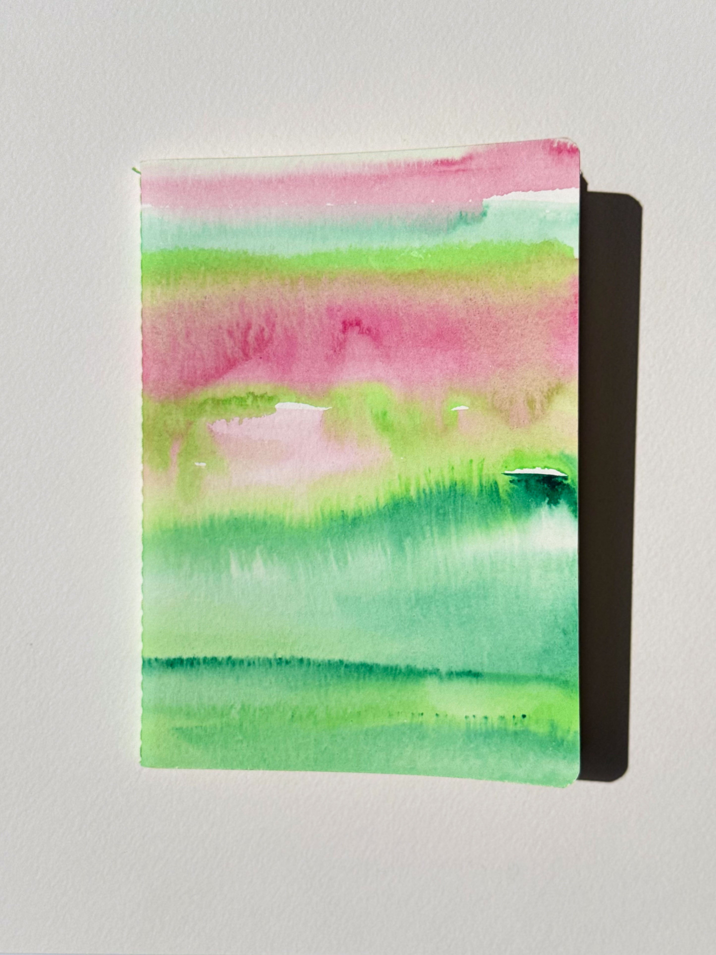 Hand-Painted Soft Cover Notebook – Aurora