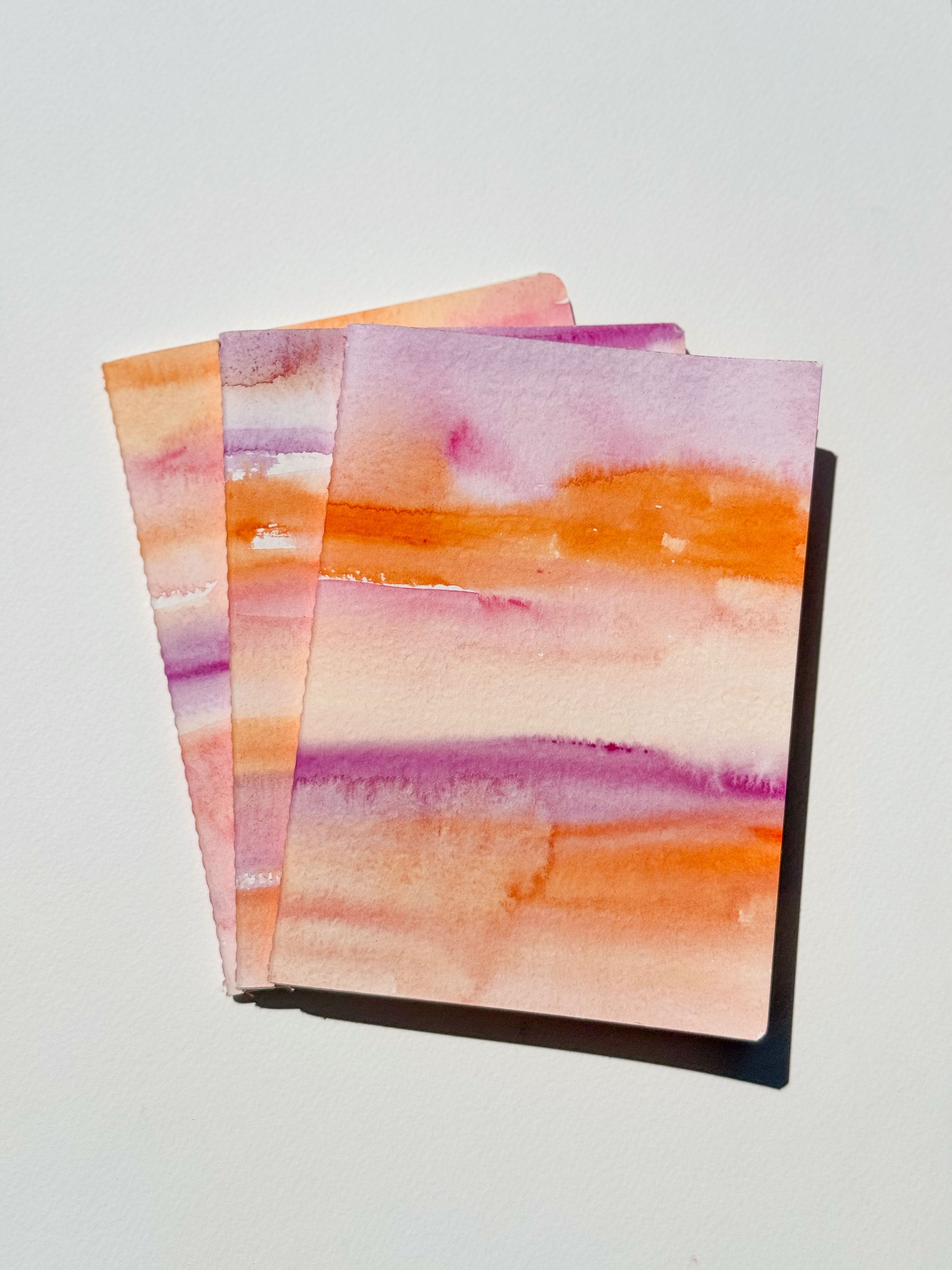 Hand-Painted Soft Cover Notebook – Summer Sky